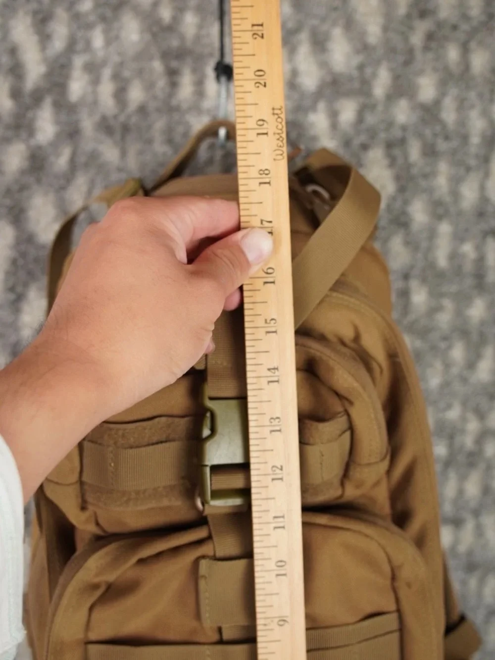 Condor Compact Assault Pack Small Backpack Tan Beige Hiking Outdoor Multi Pocket